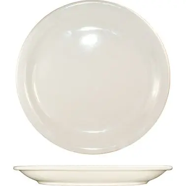 International Tableware Valencia Stoneware Plate 9", American White (Ivory, Eggshell, Cream), Quantity: 24 pieces, VA-8