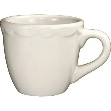 International Tableware Victoria Stoneware .D. Cup (3oz), American Pure White (Ivory, Eggshell, Cream), Quantity: 36 piece...