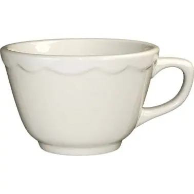International Tableware Victoria Stoneware Tall Cup (7.5oz), American White (Ivory, Eggshell, Cream), Quantity: 36 pieces,...