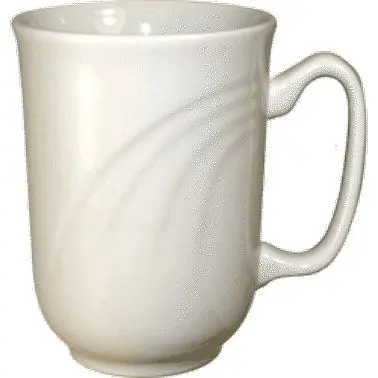 International Tableware York Stoneware Holland Mug (9oz), American Pure White (Ivory, Eggshell, Cream), Quantity: 24 piece...