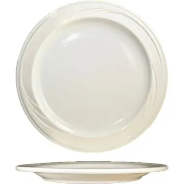 International Tableware York Stoneware Plate10-5/8", American Off-White (Ivory, Eggshell, Cream), Quantity: 12 pieces...