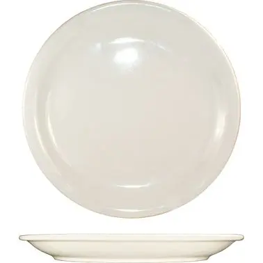 International Textured Tableware Valencia Stoneware Plate 8-1/8", American Bright White (Ivory, Eggshell, Cream), Qua...