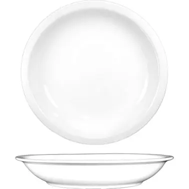 International Top-Quality Tableware Bristol Porcelain Soup Bowl 10-1/8" (32oz), Bright Ivory, Quantity: 12 pieces, BL...