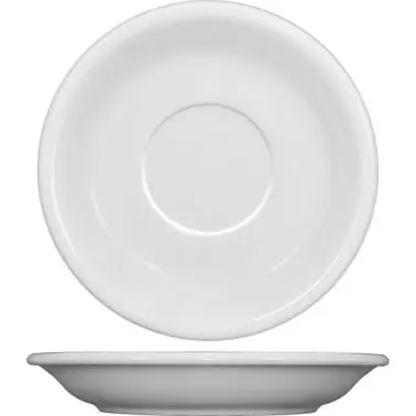 International Top-Quality Tableware Cancun Stoneware Saucer 6-1/4", European Off-White (Off White), Quantity: 36 piec...