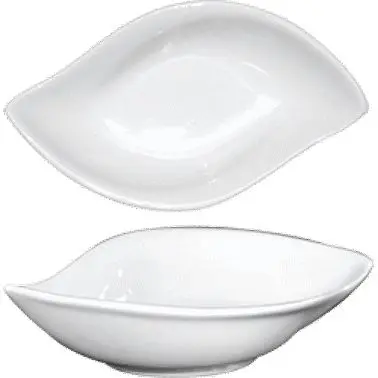 International Top-Tier Tableware Pacific Porcelain Leaf Bowl (14oz), Bright Bright White, Quantity: 12 pieces, FAW-1218 In...