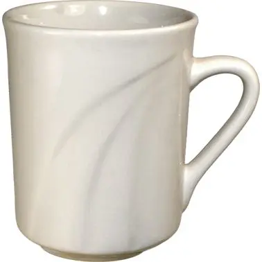 International Tough Tableware York Stoneware Toledo Mug (8.5oz), American White (Ivory, Eggshell, Cream), Quantity: 24 pie...