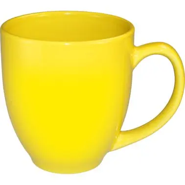 International UL-Listed Tableware Cancun Stoneware Yellow Bistro Cup (14oz), Yellow, Quantity: 36 pieces, 81376-242 Intern...