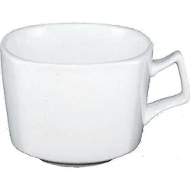 International Versatile Tableware Quad Porcelain Square Cup (8oz), European White (Off White), Quantity: 36 pieces, QP-23 ...
