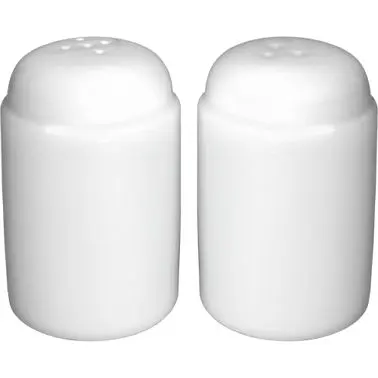 International Water-Resistant Tableware Pacific Porcelain Salt & Pepper Shakers, Bright White, Quantity: 24 pieces, MD...