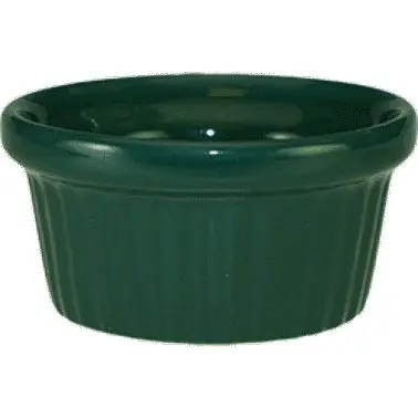 International Wide Tableware Cancun Bakeware Stoneware Olive Fluted Ramekin (2oz), Green, Quantity: 36 pieces, RAMF-2-G In...