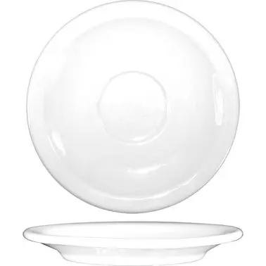International Wide Tableware Dover Porcelain Saucer 4-3/4", European Cream (Off White), Quantity: 36 pieces, DO-36 In...