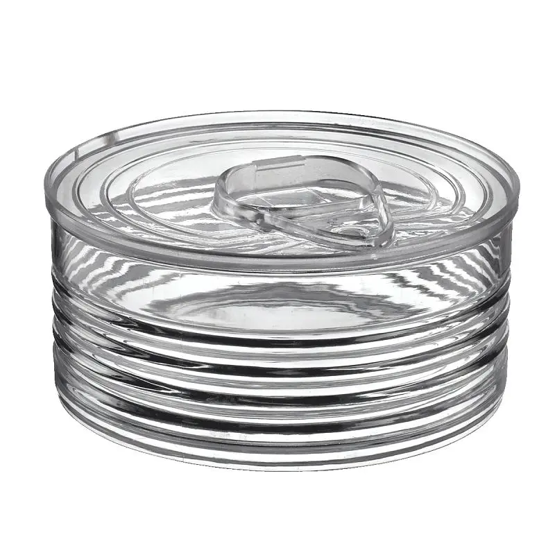 Solia Impact-Resistant Tin Can Transparent Lid 100ml, 3.4 Oz, Case 120 Pieces, PS34540c