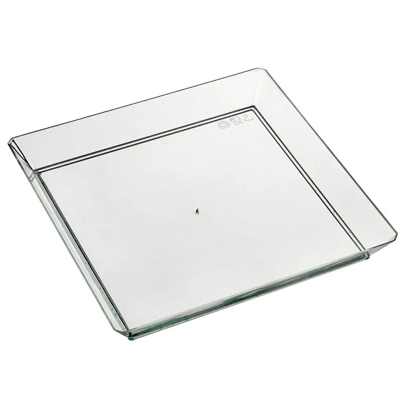 Solia Improved Quartz Plate Transparent Green 130x130mm / 5.1x5.1", Case 200 Pieces, PS30440c