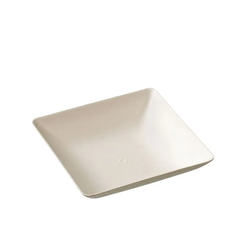 Solia Jumbo Sugarcane Pulp 2.6 x 2.6 x 0.5 Fluid Mini Plate, Case 1000 Quantity, VO52040c