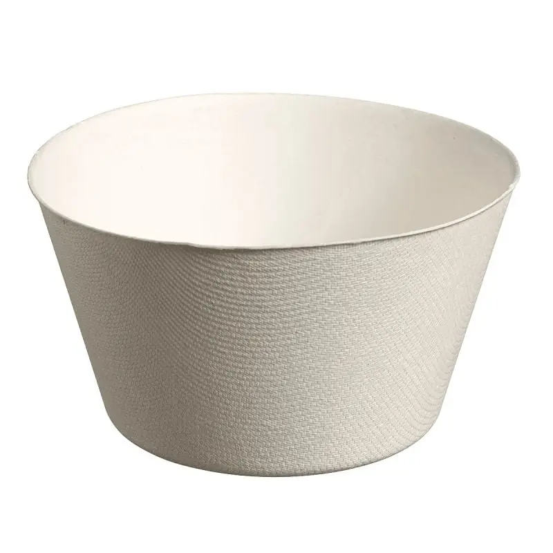 Solia Large Sugarcane Pulp Authentik Snow White PLA Lamination Cup 16.1oz-475ml, Lid not included, Case 240 Pieces, VF40600c