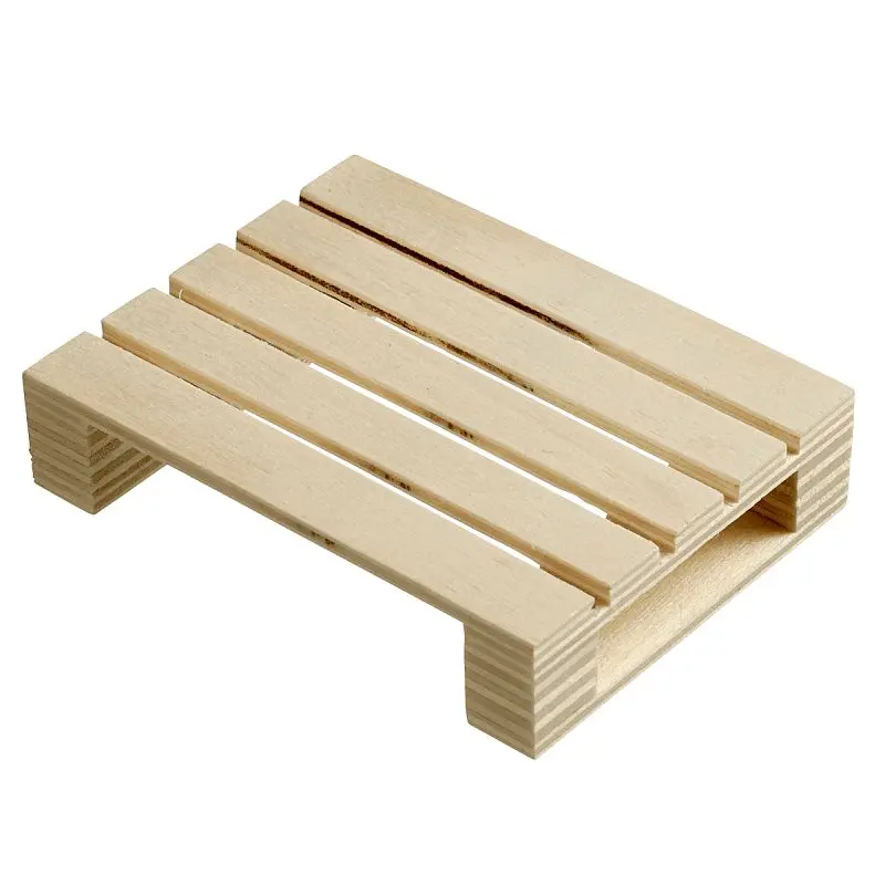 Solia Mini Pallet Wood Dish 3.1" x 2.4" x 0.7", Carton 180 Pieces, WB00203c