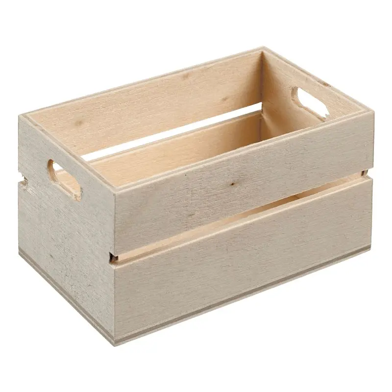 Solia Mini Wooden Crate 3.1" x 2" x 1.6", Case 90 Pieces, WA00103c