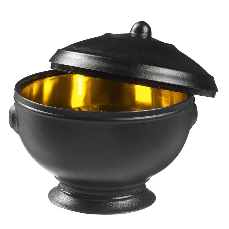 Solia Multi-Purpose Eskoffie Mini Lion head tureen Lid Black-Gold 60ml, 2oz, Case 120 Pieces, PS34322c