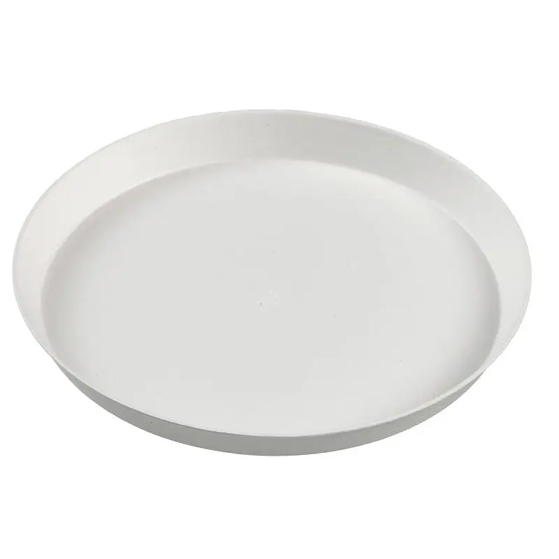 Solia Round Sugarcane Pulp Pure White Plate Ninfea D7.9" x H0.8" / D200 x H20mm, Case 200 Pieces, VF42140c