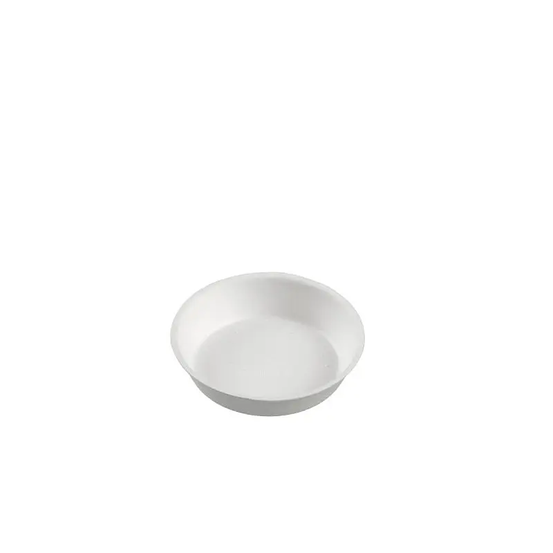 Solia Round Sugarcane Pulp Snow White Mini Dish Nymphea D2.6" x H0.6" / D65 x H15mm, Case 1200 Pieces, VF42115c