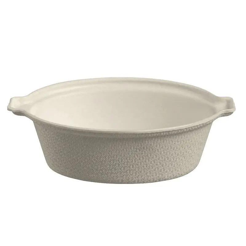 Solia Sugarcane Pulp Mini Dish Eskoffie Cocotte White 1.8 oz/ 52 ml, Case 1200 Quantity, VO57145c