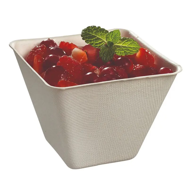 Solia Sugarcane Pulp Mono Portion Emeraude White PLA Lamination Cup 7.4 oz, 220ml, Lid not included, Case 360 Pieces, VO57...