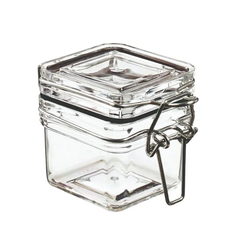 Solia Tradition Jar Square 2 oz Transparent, Crate 240 Items, BU60200c