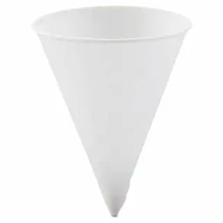 Solo Bare Eco-Forward Paper Cone Water Cups, 4.25 Oz, White, Quantity: 5000 pieces, SCC42R2050