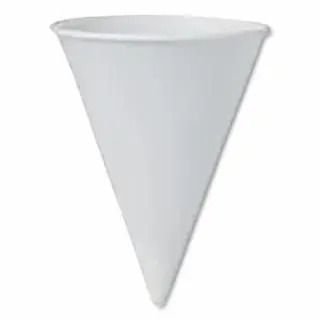 Solo Paper Cone Water Cup, 4 Oz, White, W4FCSolo, 041165001006