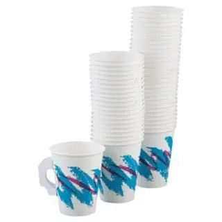Solo Single Sided Poly Paper Hot Cups, 8 Oz, Pure White, Quantity: 1000 pieces, SCC378W2050