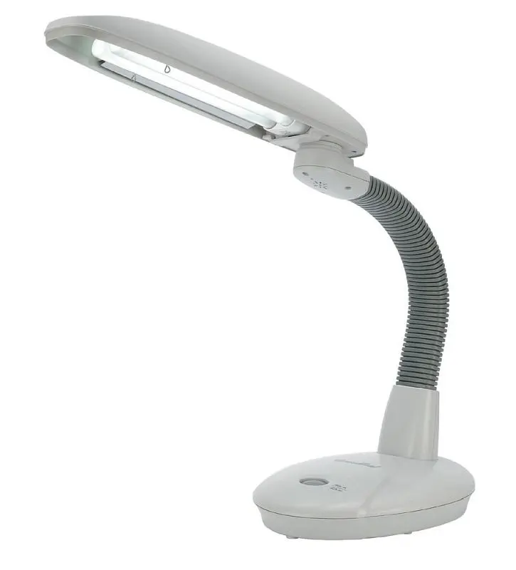 Sunpentown EasyEye Energy Saving Desk Lamp, Grey (2-tube), SL-823G