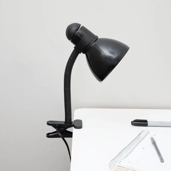 V-LIGHT 14 inch Black Gooseneck Lamp Clip-On, VS571213B