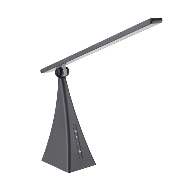 V-LIGHT 16 inch Gunmetal LED 3-Level Dimmer Lamp USB Charging Port, VSLD363GN