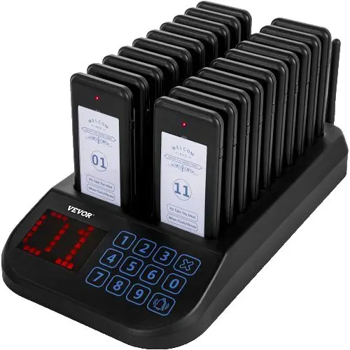 VEVOR Restaurant Pager Paging System 20 Coasters Wireless Pagers Restaurants, QCQFX20KCM0000001V1