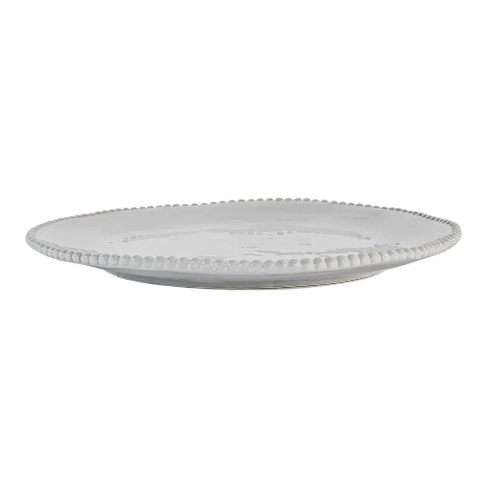 Alon Set 4 Organic Beaded Dinner Plates - Natural