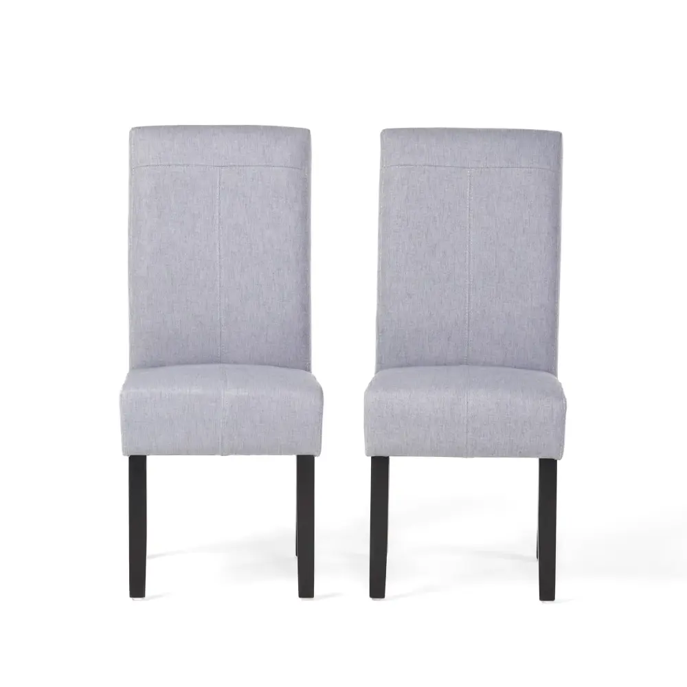 Amaranthine - Upholstered Dining Chair High Back And Wood Legs (Set 2) - Light Ash