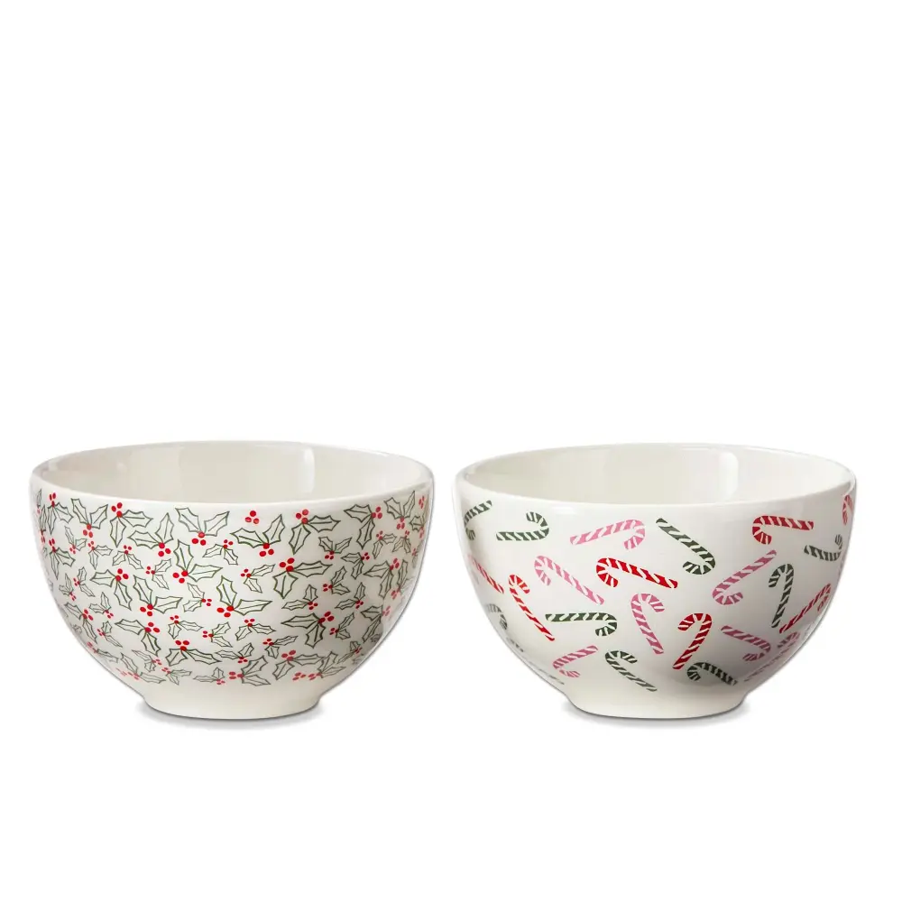 Candy Cane & Holly Snack Bowl Assortment 2