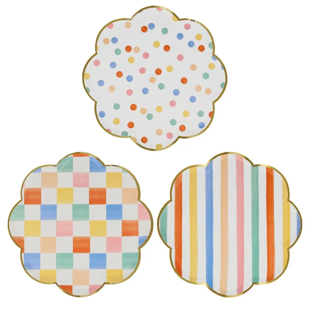 Colorful Pattern Dinner Plates (8)