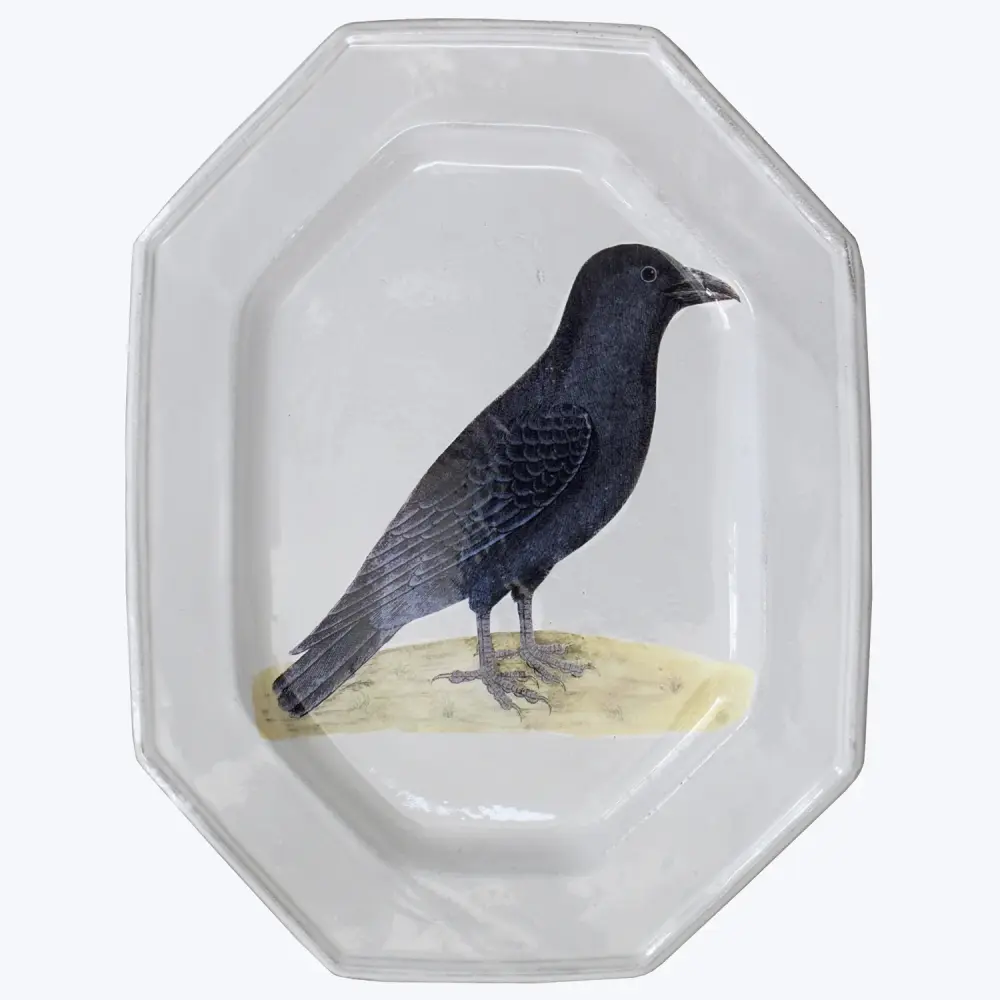 Crow Octagonal Platter