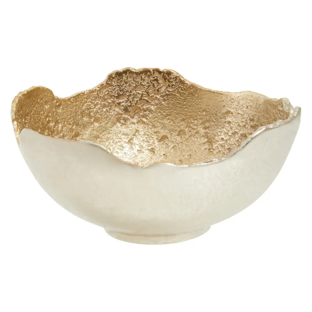 Dion Small Two Toned Bowl - Chrome & Gold