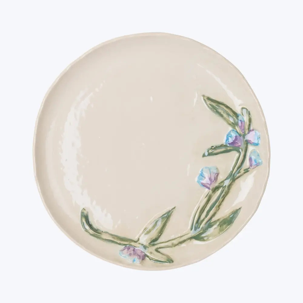 Flowery Dessert Plate, Forget-Me-Not