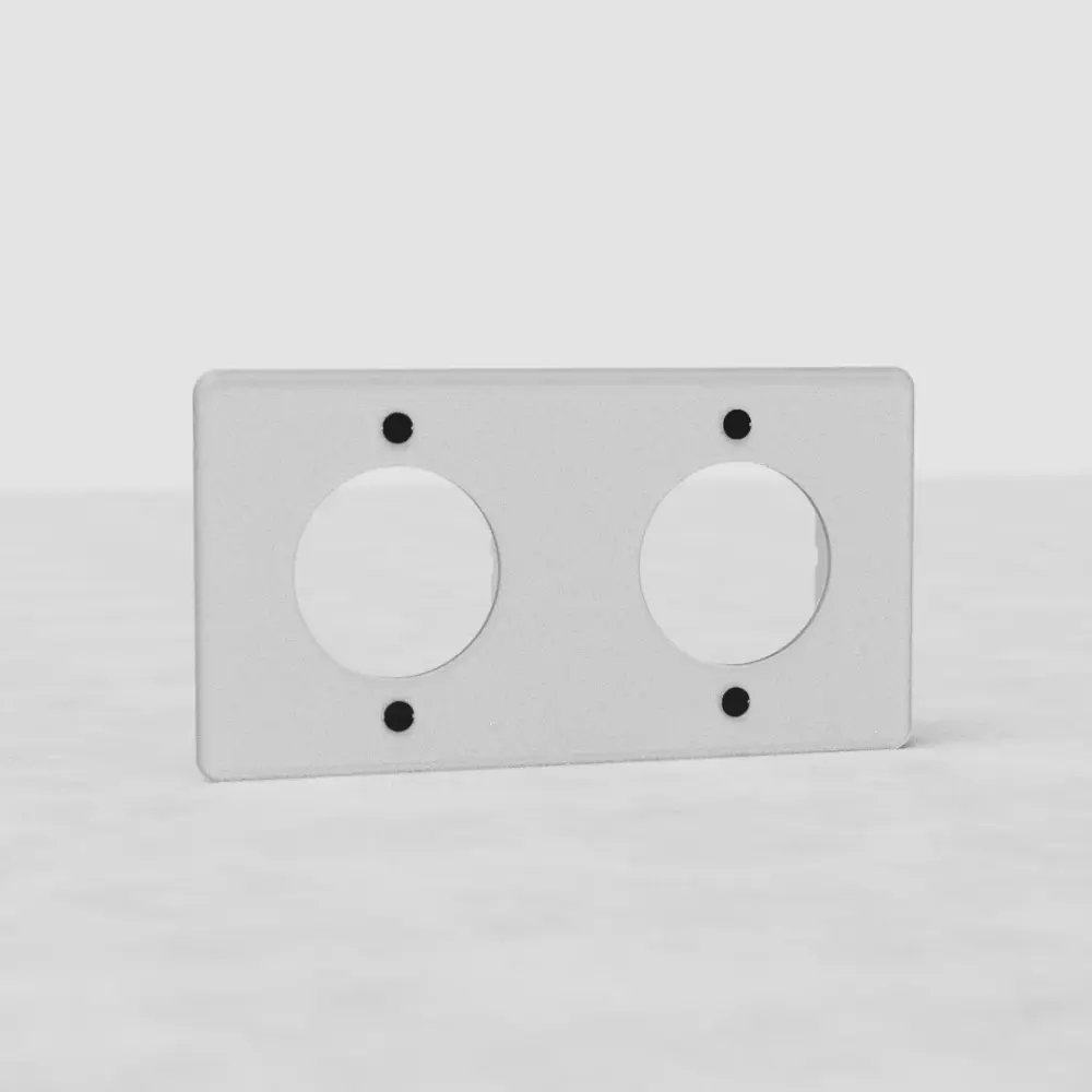 Kew Double Socket Plate - Clear | Onyx