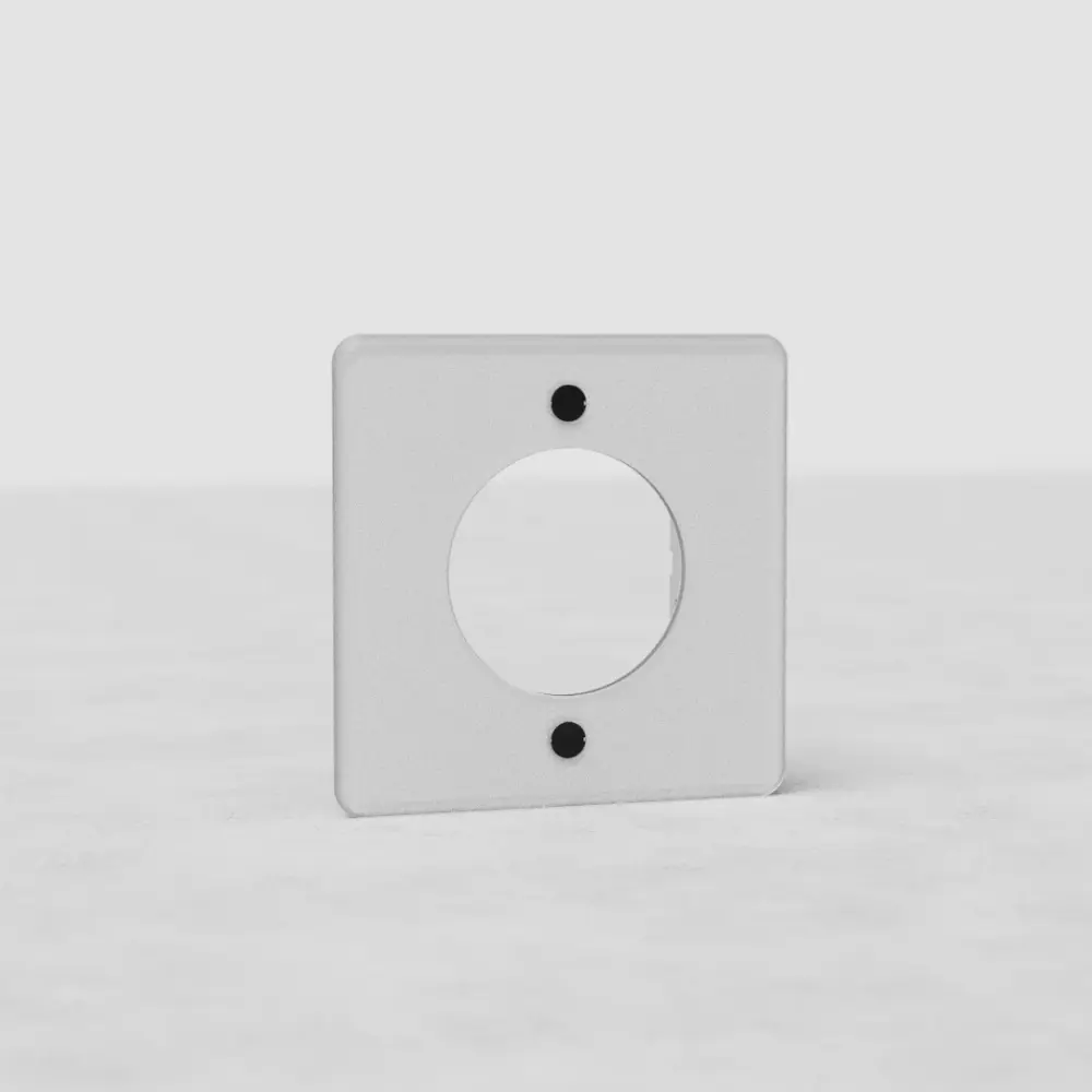 Kew Single Socket Plate - Distinct | Black