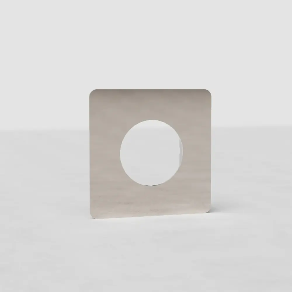 Kew Single Socket Plate - Shiny Nickel