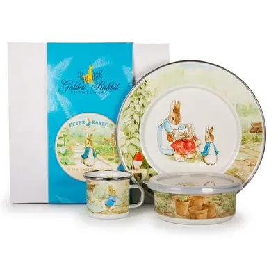 Kids Peter Rabbit 3-Piece Dinnerware Adjust - Dishwasher Safe