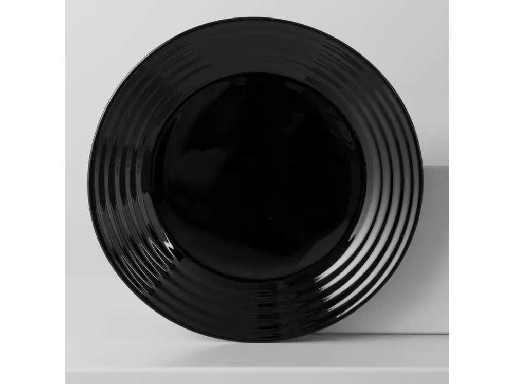 Luminarc Harena Charcoal Round Dessert Plate 19cm Tempered Glass