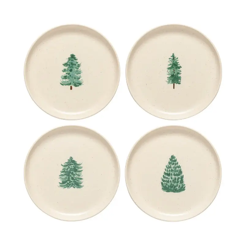 Pacifica Christmas Tree Salad Plates Place 4