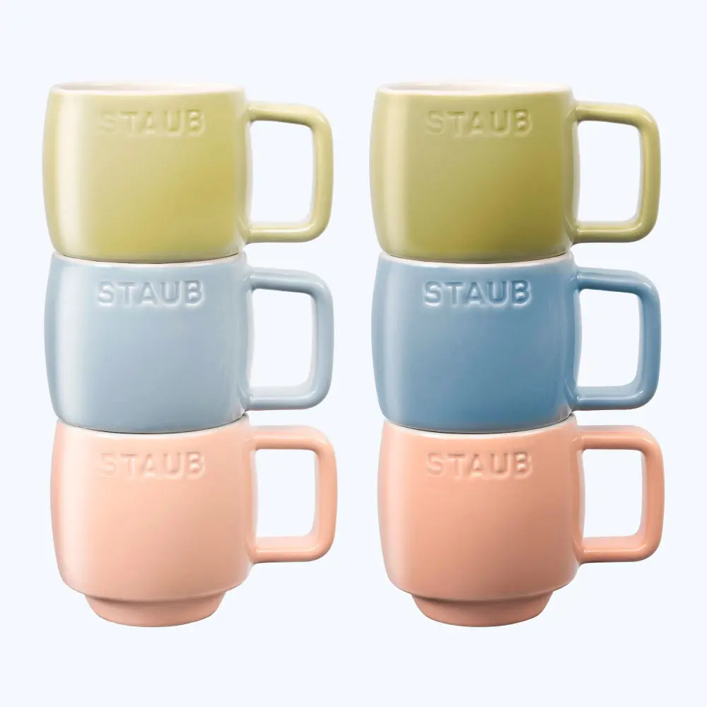 6 Pastel Espresso Cups