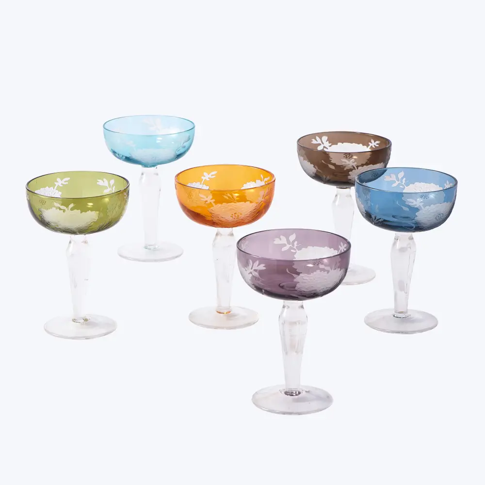 Peony Multicoloured Coupes, Set 6