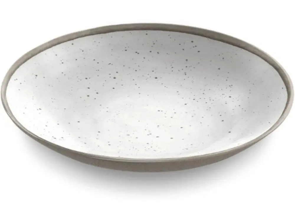 Retreat Pottery Ivory Low Bowl 9"